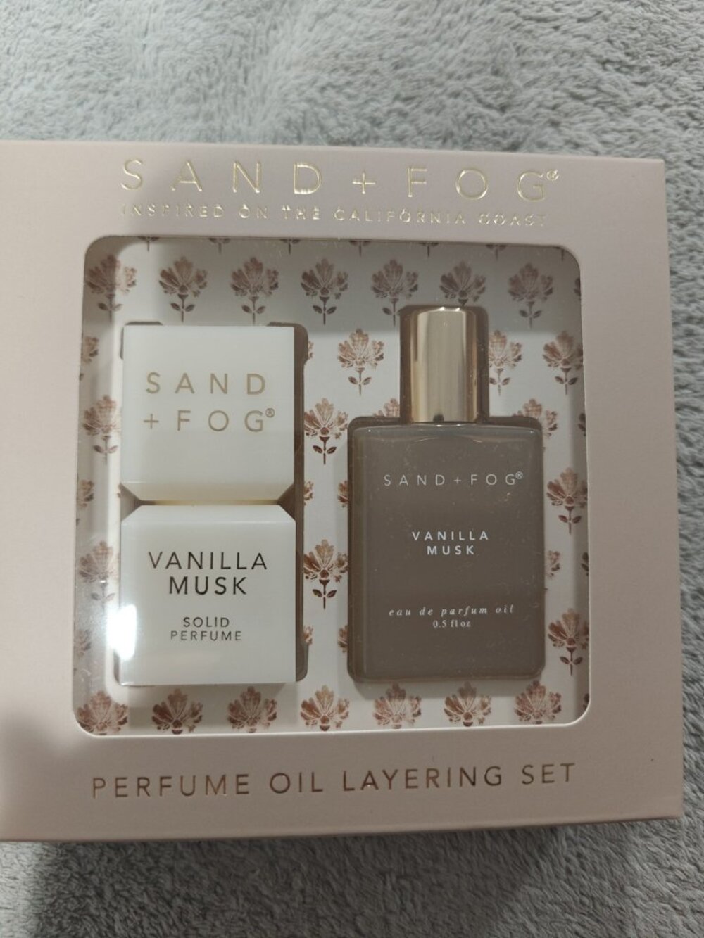 Sand & Fog Vanilla Musk Layering Set Perfume Oil & Solid Perfume New Box